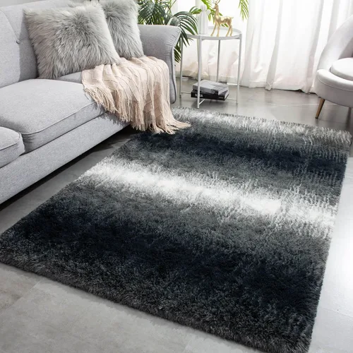 Miniatura 34 de Merelax Alfombra Moderna Suave y Esponjosa Shaggy para Dormitorio Sala de Estar Decoración de Sillas Pequeñas Alfombras Tapetes para Pies Piso, Verde
