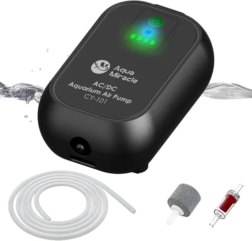 Miniatura 9 de AquaMiracle USB Aquarium Air Pump Rechargeable Aerator for Bait Bucket, Portable Battery Powered Air Pump for Aquarium, Fish Tank Air Pump for Azul