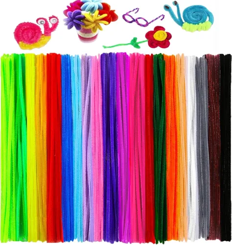 1200 limpiapipas, 20 colores surtidos, limpiadores de pipas a granel suministros de manualidades para manualidades, proyectos de arte y decoraciones