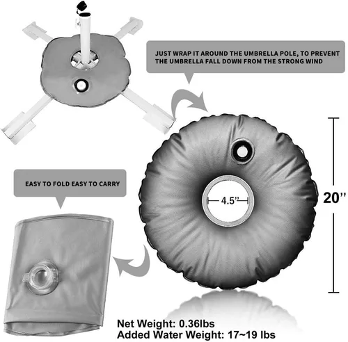 Miniatura 4 de Soporte portátil plegable para sombrilla de playa, soporte portátil para sombrilla de patio, anclaje de sombrilla para exteriores, con bolsa