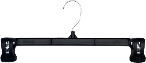 Miniatura 7 de NAHANCO 6010B - Percha de plástico para falda/holgura, 10 pulgadas, color negro (paquete de 200)