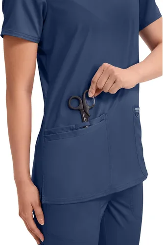 Miniatura 2 de Workwear Revolution Mujeres Scrubs Top V-cuello WW620