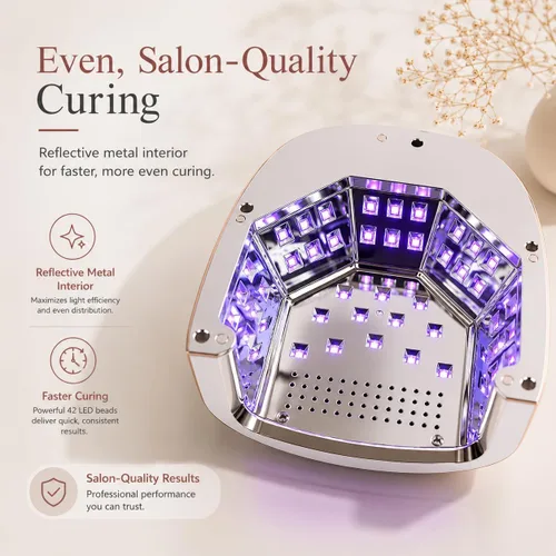Miniatura 5 de Lámpara de uñas inalámbrica LED UV de 96 W para uñas de gel y acrílicas, secador de uñas recargable con batería de 15600 mAh (más de 60 usos)