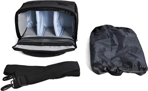 Miniatura 9 de FOSOTO Funda impermeable (con cubierta de lluvia) para cámara de hombro compatible con Nikon D5600 D750 D3300 Canon Rebel SL2 T7i EOS 80D 60D Sony