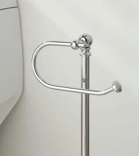 Miniatura 5 de Soporte para rollos de papel higiénico SunnyPoint clásico para baño de pie libre cromado
