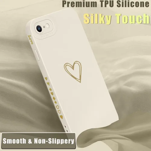 Miniatura 5 de Teageo Funda para iPhone SE 2022, SE 2020, iPhone 7, iPhone 8 para mujeres y niñas, bonita funda de lujo con forma de corazón