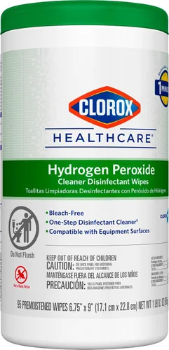 Miniatura 7 de Clorox Healthcare 30824 - Toallitas desinfectantes de peróxido de hidrógeno, recipiente de 95 unidades, 6 recipientes (30824)