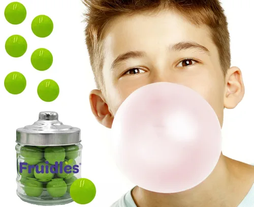 Miniatura 6 de Fruidles Bolas de goma con sabor a frutas, golosinas de bufé de dulces, repuestos de tamaño de máquina, certificado Kosher Parve, 1 pulgada