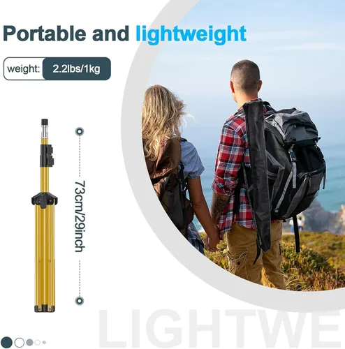 Miniatura 5 de EMART Soporte de luz de 7 pies para fotografía, soporte de trípode portátil para fotos y video, paquete de 2 soportes de iluminación con funda