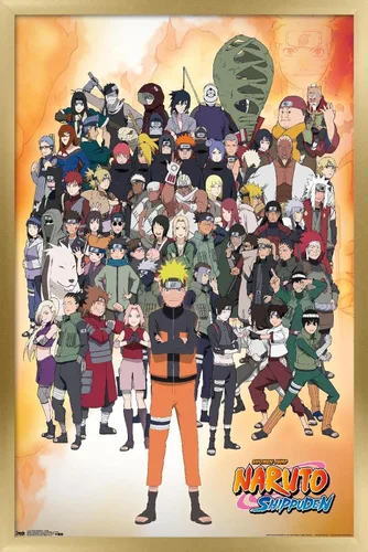 Miniatura 15 de Trends International Naruto Shippuden - Póster de pared grupal, 14.725 x 22.375 pulgadas, versión con marco de madera tipo granero