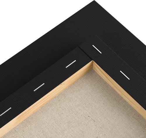 Miniatura 5 de GOTIDEAL 10 piezas de bastidores entelados negros para pintar, paquete múltiple de 4 x 4 pulgadas, 5 x 7 pulgadas, 8 x 10 pulgadas, 9 x 12 pulgadas