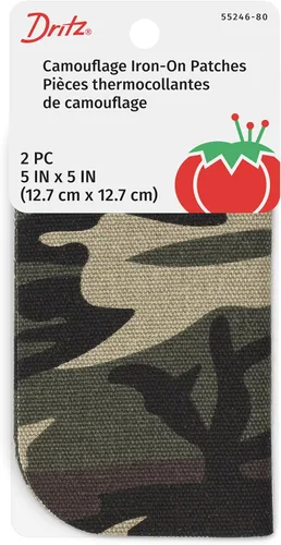Miniatura 5 de Dritz - Parches para telas gruesas de aplicación por plancha de 5" x 5" (2 unidades)