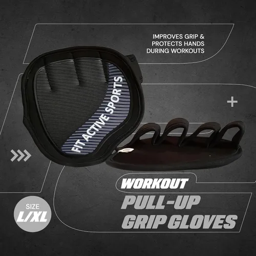Miniatura 2 de Guantes de entrenamiento Fit Active Sports para el gimnasio - Agarres duraderos para el gimnasio y almohadillas de agarre - Acolchado de goma
