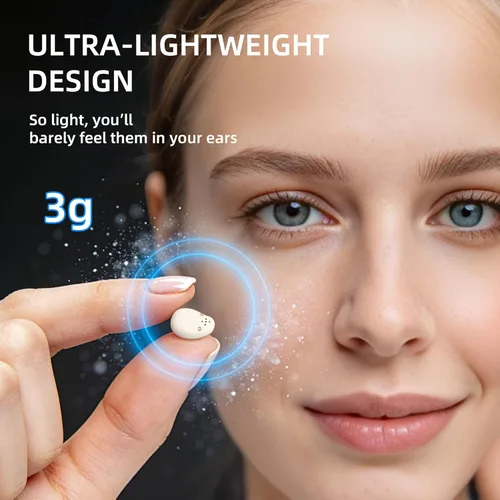 Miniatura 6 de Sleep Earbuds for Side Sleepers,Mini Invisible Wireless Earbuds for Small Ear Canals,Bluetooth 5.4,40H Battery, Noise Blocking,Waterproof,LED Power