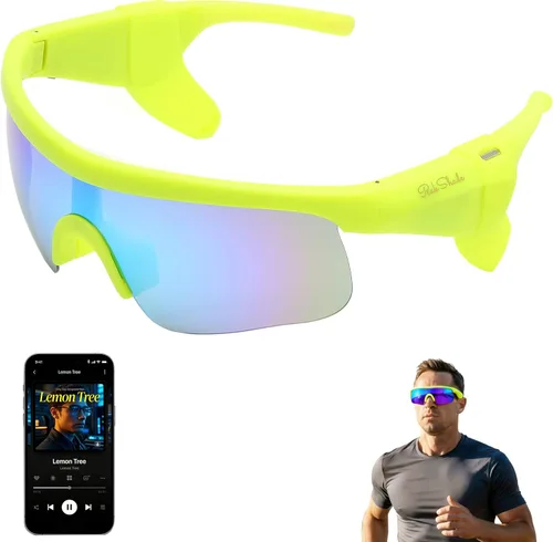 Miniatura 17 de Lentes inteligentes para hombres y mujeres, gafas de sol deportivas Bluetooth 5.3 con llamadas manos libres, altavoz de oreja abierta, UV400