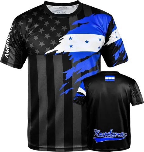 Miniatura 7 de Fury Camiseta unisex de fútbol con la bandera de Estados Unidos y México