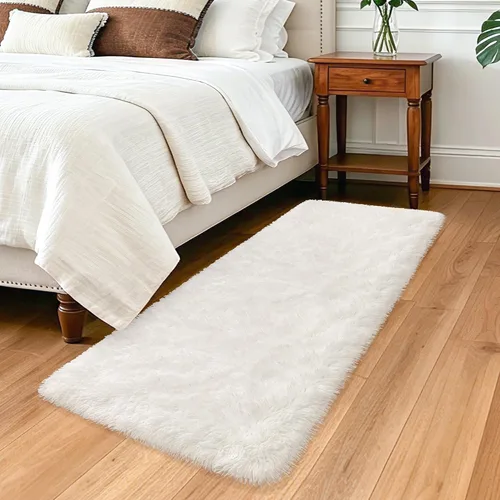 Miniatura 15 de Alfombras de pasillo beige de 2 x 6 pies para dormitorio, sala de estar, alfombra de felpa suave y esponjosa, alfombra de pasillo para pasillos