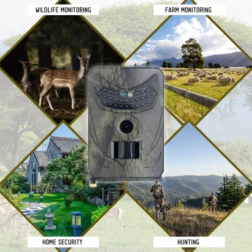 Miniatura 3 de Mini cámara de sendero, cámara de juego de 20MP 1080P con visión nocturna activada por movimiento de 120°, cámara de caza impermeable IP54 con 26