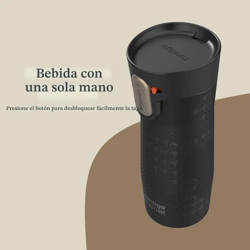 Miniatura 6 de Contigo x Ally Love - Taza de viaje de acero inoxidable aislada al vacío con Autoseal y tapa fácil de limpiar, a prueba de derrames, mantiene