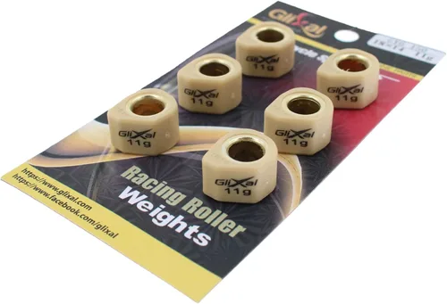 Miniatura 12 de Glixal deslizadores de variador polígono de alto rendimiento de 18x14mm, rodillos deslizantes de carreras de peso de 152QMI 157QMJ GY6 125cc 150cc