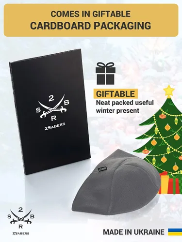 Miniatura 5 de 2SBR 2SABERS Gorro de invierno de forro polar con visera para hombre y mujer, con orejera, diseño de calavera
