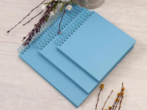 Miniatura 6 de potricher Álbum de fotos DIY de 10 x 10 pulgadas, 80 páginas, papel kraft grueso, color azul, libro de recuerdos para bodas y aniversarios