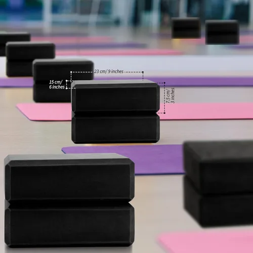 Miniatura 5 de Bloques de espuma EVA para yoga, antideslizantes, ligeros, bloques de apoyo a granel, accesorios para pilates, estiramiento y meditación, mujeres