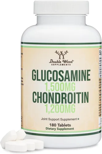 Glucosamina condroitina triple fuerza (1,500 mg de sulfato de glucosamina, 1,200 mg de condroitina) 180 tabletas, suministro para dos meses