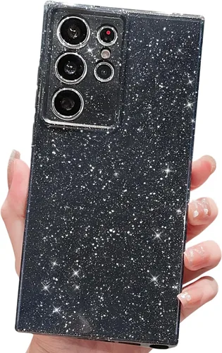 Miniatura 150 de MINSCOSE Compatible con Samsung Galaxy S22 Plus Case, Bonito Color Neón Brillante, con Purpurina Brillante Delgada Resistente a Golpes de Silicona