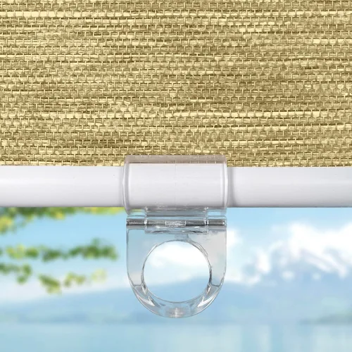 Miniatura 4 de ARLO BLINDS Persiana enrollable de tela de tejido natural, transparente, filtro de luz, inalámbrica, 22 pulgadas de ancho x 60 pulgadas de alto