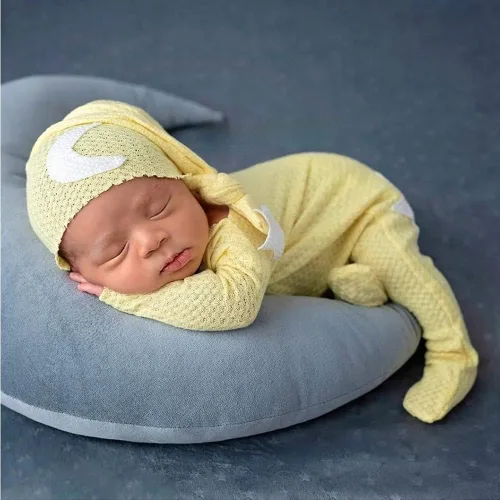 Miniatura 2 de Trajes de fotografía para recién nacidos, mameluco, sombrero, traje de fotos de bebé, accesorios para niño y niña
