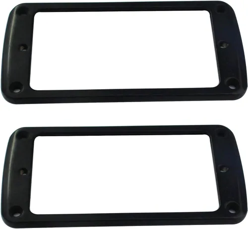 Guyker Cubierta Humbucker plana de metal, juego de anillos de montaje para pastilla, pieza de repuesto de marco de pastillas para cuello de puente