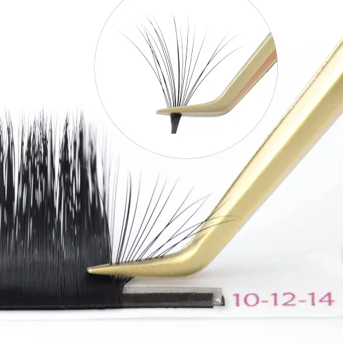 Miniatura 3 de NAGARAKU Easy Fan - Extensiones de pestañas prefabricadas en abanico de 3 capas, pestañas autoflorecientes de mega volumen, pestañas automáticas
