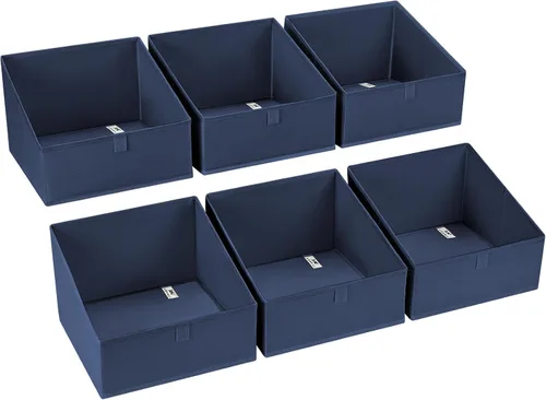 Miniatura 67 de DIMJ Contenedores de almacenamiento trapezoidales para ropa, 4 paquetes organizadores de armario y cestas de almacenamiento, cestas plegables
