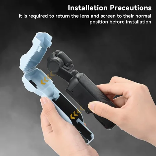 Miniatura 4 de UTEBIT Funda protectora de pantalla DJI Osmo Pocket 3, protector de pantalla de cardán, protector de lente para Osmo Pocket 3, funda de plástico Azul