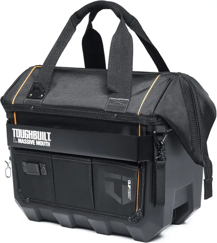 Miniatura 3 de ToughBuilt ClipTech Series - Bolsa de herramientas de boca masiva de 16 pulgadas, bolsa de herramientas de gran apertura resistente con construcción