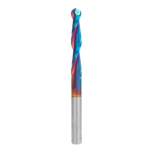 Miniatura 7 de Amana Tool 46286-K Brocas de enrutador CNC en espiral de corte de carburo para plástico, madera 2D/3D tallado 3.6 grados punta de bola de ángulo