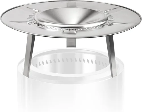 Miniatura 12 de HGD - Hoguera sin humo de 19.5 pulgadas con deflector de calor, fogata de leña de acero inoxidable para reuniones de amigos y familiares, estufa