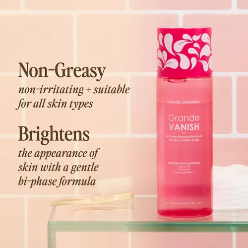 Miniatura 4 de Grande Cosmetics Removedor de maquillaje – Elimina el maquillaje a base de agua y aceite, disuelve fórmulas de larga duración e impermeables