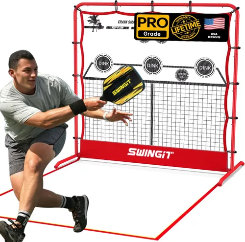 Miniatura 8 de Red de práctica de pickleball con mini red de pickleball pequeña de 6 pies, sistema de entrenamiento individual portátil para manos delanteras