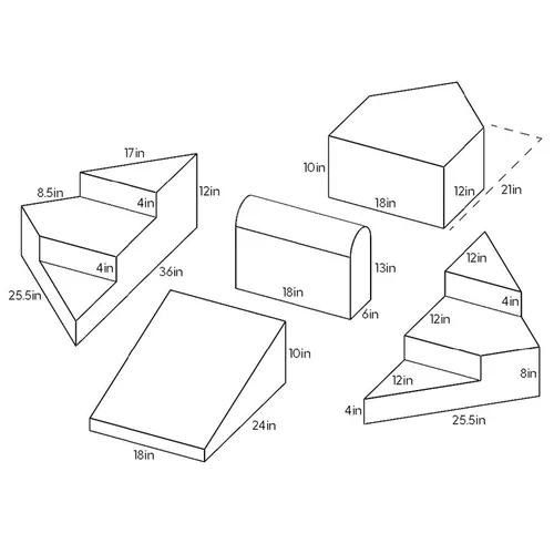 Miniatura 2 de FDP SoftScape 13383 - Escalador de esquinas escalonadas y deslizantes, estructura de juego activo para interiores para niños pequeños
