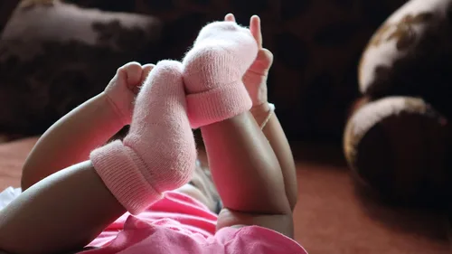 Miniatura 4 de RATIVE Calcetines de rizo para recién nacidos de 0 a 3 meses y bebés de 3 a 12 meses de grosor para bebés niños y niñas
