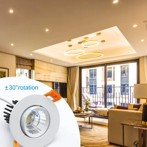 Miniatura 6 de inShareplus Downlight LED de 2 pulgadas, iluminación empotrable de 3 W, regulable, luz blanca cálida de 3000 K, CRI80, luces de techo