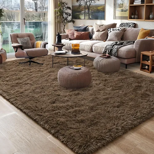 Miniatura 53 de Foxmas - Alfombra para centro de habitación, esponjosa y ultrasuave, para dormitorio, habitación de los niños, habitación del bebé, afelpada, Azul