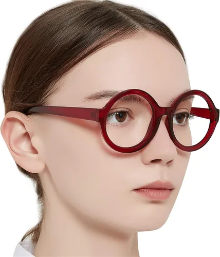 Miniatura 2 de OCCI CHAIRI - Lentes de lectura redondos grandes para mujeres lectoras 0 1.0 1.25 1.5 1.75 2.0 2.25 2.5 2.75 3.0 3.5 (morado, 1.0)
