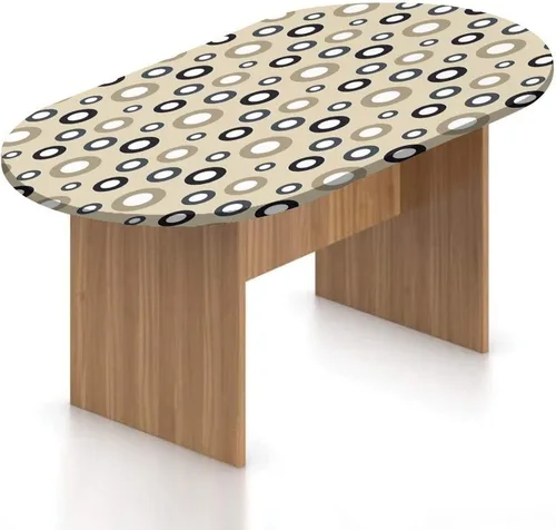 Miniatura 11 de XISUNYA Mantel ovalado ajustable para patio, mantel geométrico de poliéster elástico, mantel ajustable con estampado tribal, se adapta a mesas