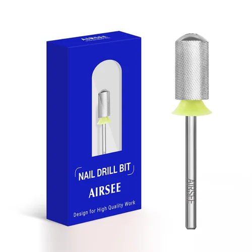 Miniatura 15 de AIRSEE Punta de broca de carburo de tungsteno para uñas acrílicas, cabeza de lima eléctrica Efile para manicura, pulido, arte, remoción de gel, 3/32
