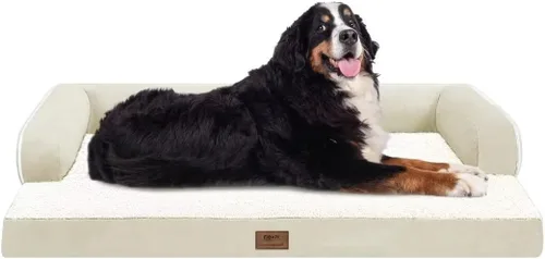 Miniatura 47 de Cama ortopédica impermeable para perros pequeños, cama para perros de tamaño mediano, cómoda cama para mascotas y gatos con lados, funda extraíble