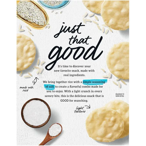 Miniatura 13 de Good Thins Galletas de arroz simplemente saladas sin gluten, 3.5 onzas (Paquete de 3)