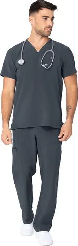 Miniatura 4 de Urbane Align - Top de 3 bolsillos para mujer ajuste delgado superelástico cuello redondo exfoliantes médicos 9166